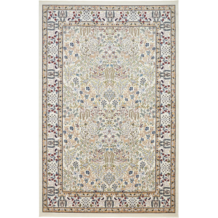 Astoria Grand Jackson Oriental Ivory Area Rug & Reviews Wayfair